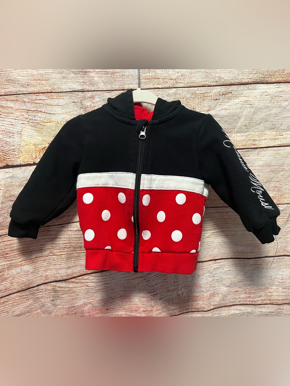 Disney Minnie Mouse zippered sweatshirt with ears-Baby 9 months